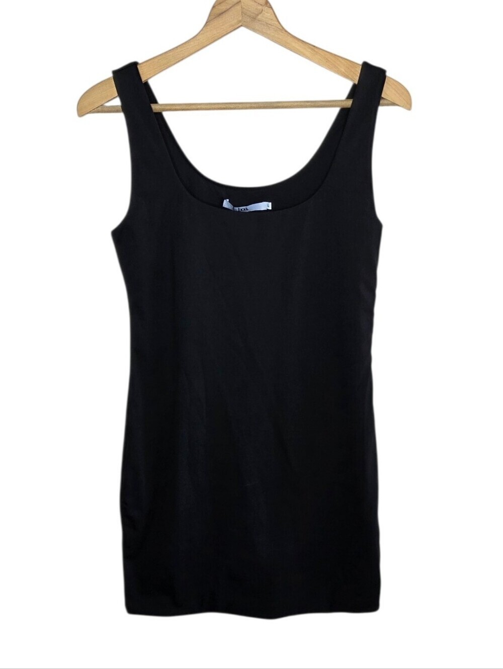BOA Because of Alice Little Black Sleeveless Mini Tank Dress Size XL Bodycon NEW